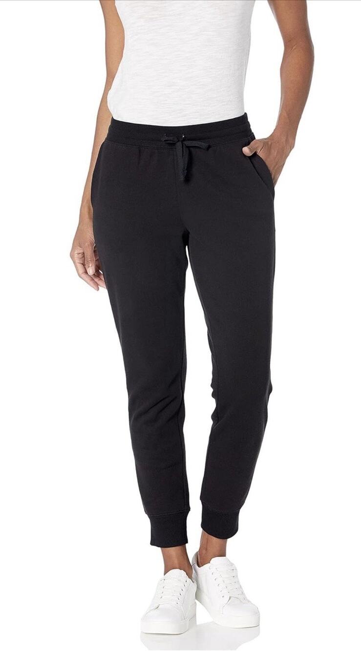 Amazon Essentials Women's Fleece Jogger Sweatpants Black XL New